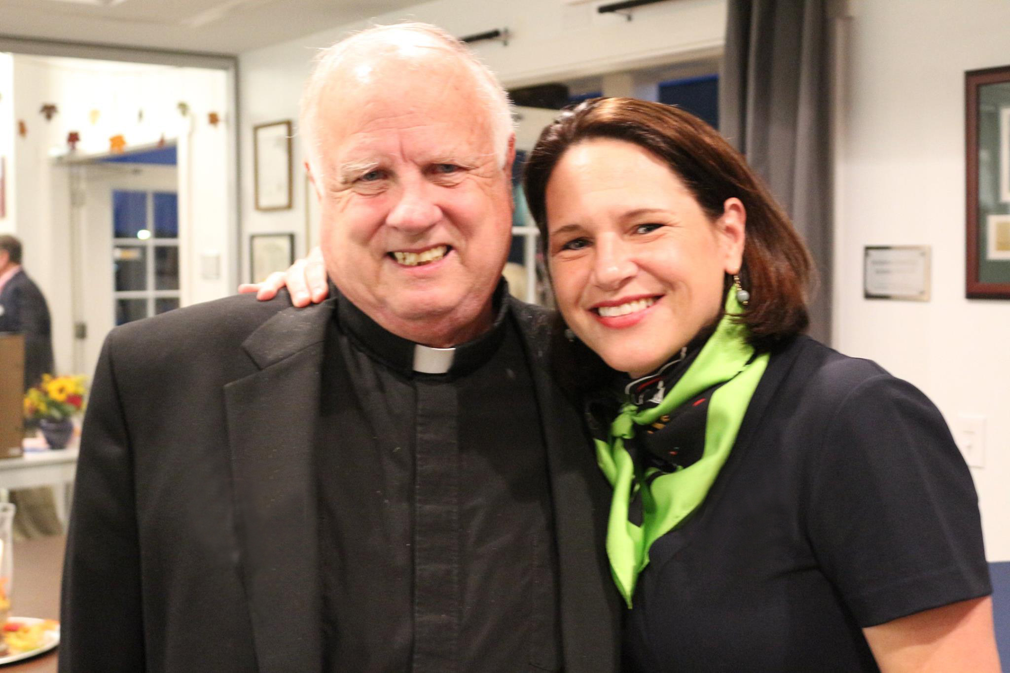 Father Paul Sheridan, Founder; with Kristin Ostby de Barillas, President and CEO in 2017