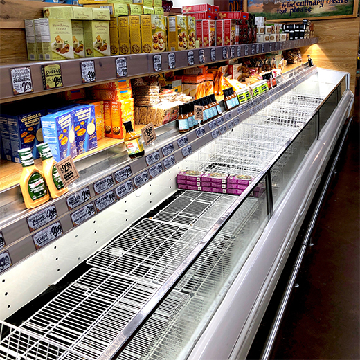 empty shelves at the grocery store during initial mumblings of the Covid-19 Pandemic